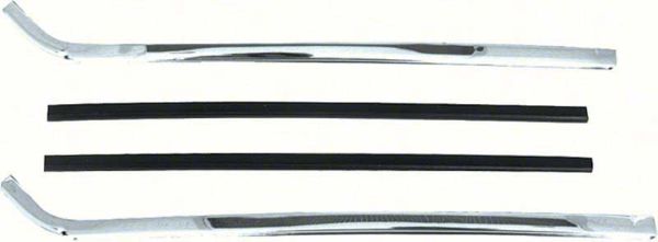 Picture of 1967-69 Camaro / Firebird Quarter Window Vertical Chrome Moldings 