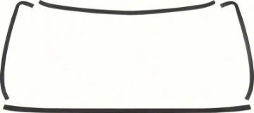 Show details for 1975-81 Camaro/ Firebird 4 Piece Black Rear Window Molding Set  Picture of 1975-81 Camaro/ Firebird 4 Piece Black Rear Window Molding Set