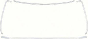 Show details for 1975-81 Camaro/ Firebird 4 Piece Chrome Rear Window Molding Set  Picture of 1975-81 Camaro/ Firebird 4 Piece Chrome Rear Window Molding Set
