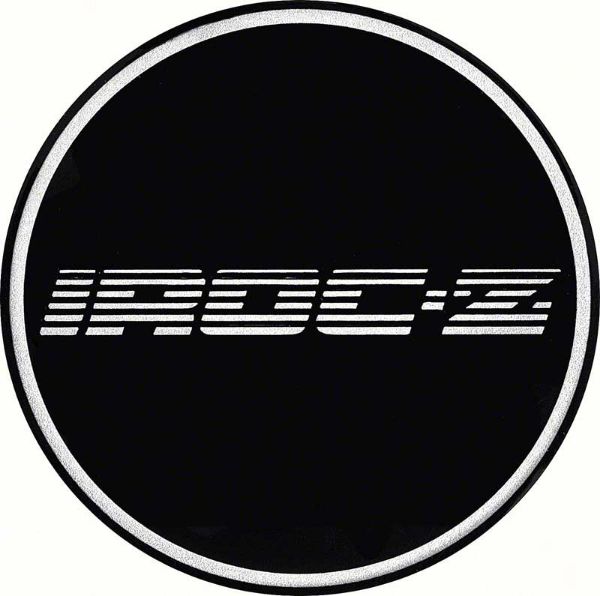 Picture of GTA Wheel Center Cap Emblem Iroc-Z 2-1/8" Chrome Logo/Black Background 