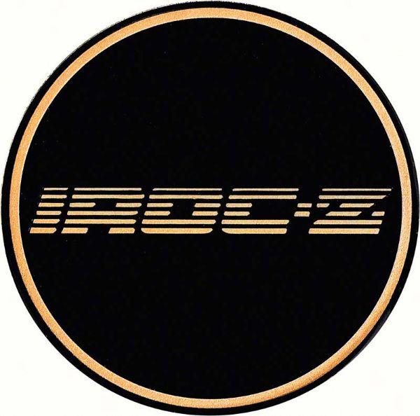 Picture of GTA Wheel Center Cap Emblem Iroc-Z 2-1/8" Gold Logo/Black Background 
