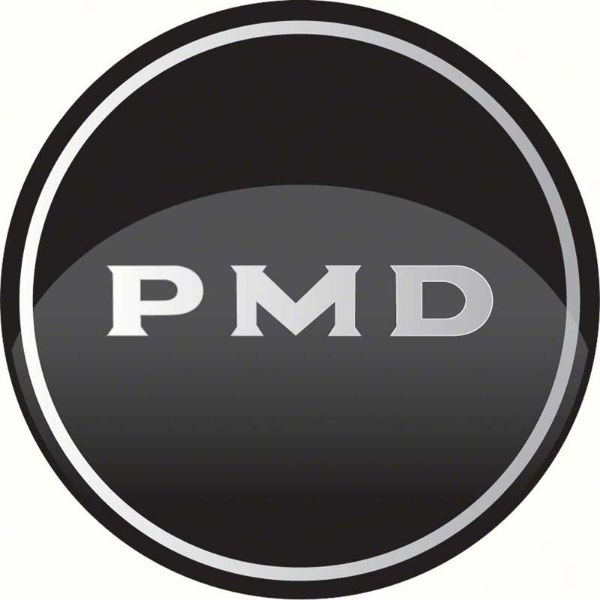 Picture of R15 Wheel Center Cap Emblem 2-15/16" DiameterChrome PMD Logo/Black Background 