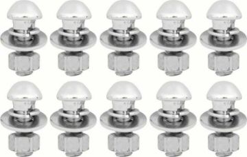Show details for 1947-72 GM Truck 10 Piece Chrome Bumper Bolt Set  Picture of 1947-72 GM Truck 10 Piece Chrome Bumper Bolt Set