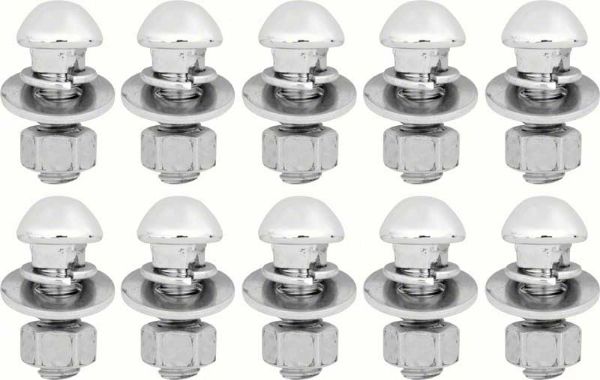 Picture of 1947-72 GM Truck 10 Piece Chrome Bumper Bolt Set 