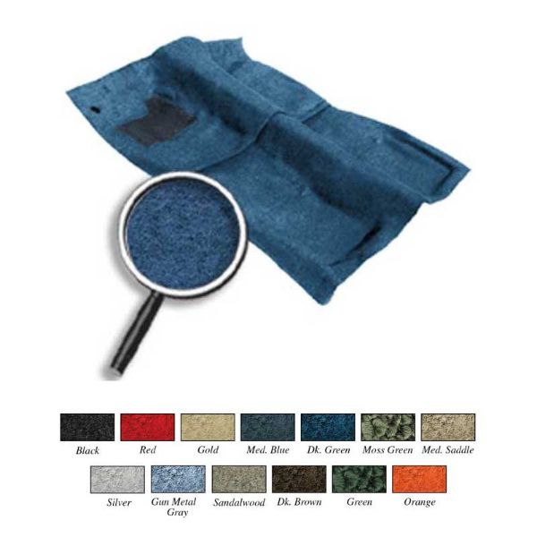 Picture of 1970-73 F-Body 4 Speed Black Molded Loop Carpet Set With Tail 