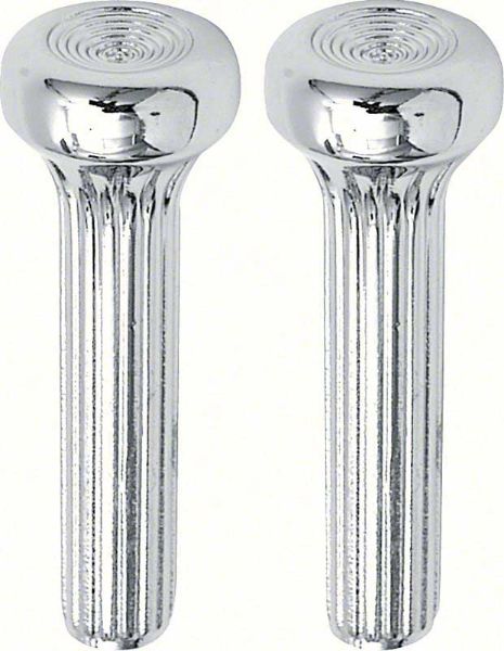 Picture of Chrome Ribbed Diecast Door Lock Knobs 