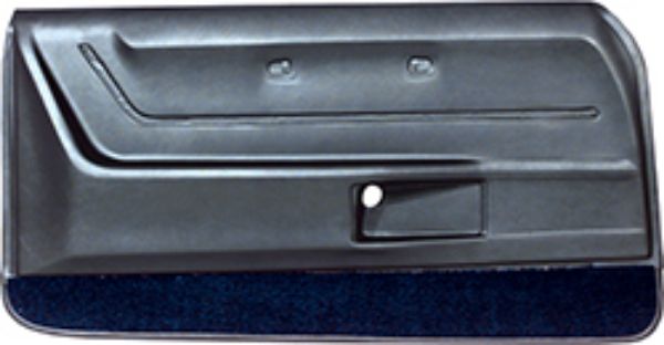 Picture of 1968-69 Camaro Coupe / Convertible Black Deluxe Door Panels with Black Carpet 
