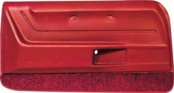 Show details for 1968-69 Camaro Coupe / Convertible Red Deluxe Door Panels with Red Carpet  Picture of 1968-69 Camaro Coupe / Convertible Red Deluxe Door Panels with Red Carpet
