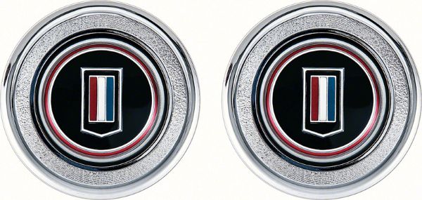 Picture of 1974-79 Camaro Red / White / Blue Badge Interior Door Panel Emblems 