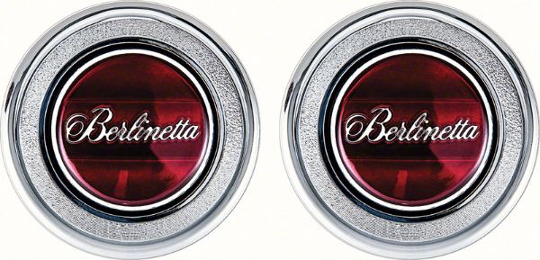 Picture of 1979-81 Camaro Red Berlinetta Interior Door Panel Emblems 