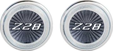 Show details for 1980-81 Interior Door Panel Emblems - Black Z28 - Pair  Picture of 1980-81 Interior Door Panel Emblems - Black Z28 - Pair