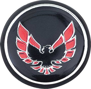 Show details for 1976-81 Firebird Shift Button Emblem-Black With Red  Picture of 1976-81 Firebird Shift Button Emblem-Black With Red