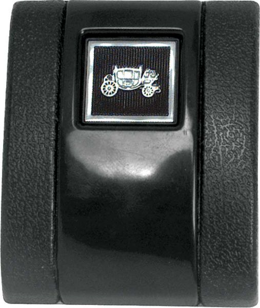 Picture of 1966-67 Black Standard Interior Seat Belt Cover With Fisher Coach Emblem 