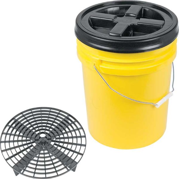Picture of Grit Guard BasicWash System 5 Gallon Yellow Pail WithBlack Lid 