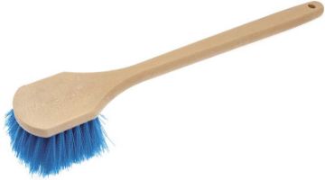 Show details for Scrub Brush Strong Bristles Straight Head 18" Handle Blue  Picture of Scrub Brush Strong Bristles Straight Head 18" Handle Blue
