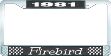 Show details for 1981 Firebird License Plate Frame - Black  Picture of 1981 Firebird License Plate Frame - Black