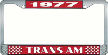 Show details for 1977 Trans Am License Plate Frame Style 2 Red  Picture of 1977 Trans Am License Plate Frame Style 2 Red