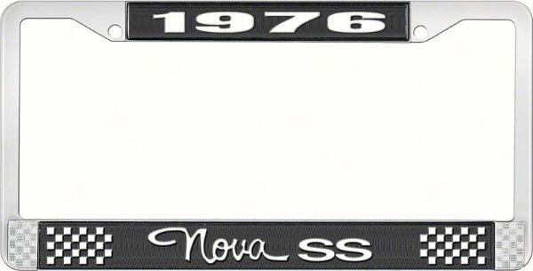 Picture of 1976 Nova SS License Plate Frame Style 3 Black 