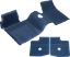 Show details for 1962-65 Chevrolet Without Console Dark Blue 3 Piece Rubber Floor Mat Set  Picture of 1962-65 Chevrolet Without Console Dark Blue 3 Piece Rubber Floor Mat Set