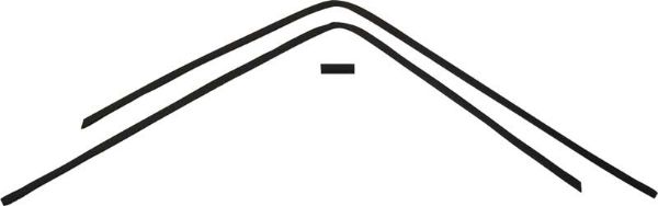Picture of 1964-1965 Mopar B-Body 3-Piece Interior Rear Window Trim Set 