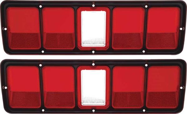 Picture of 1971 Plymouth Road Runner / GTX Tail Lamp Lenses With Black Trim 