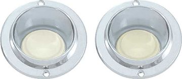 Show details for 1964-1970 Mopar B-Body Console Lamp Lens And Bezels  Picture of 1964-1970 Mopar B-Body Console Lamp Lens And Bezels