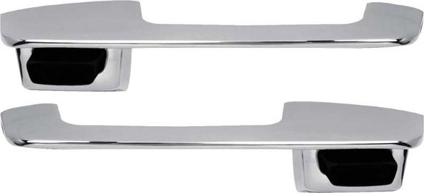 Picture of 1968-1969 Mopar A & B Body Front Outer Door Handle Set With Black Buttons 