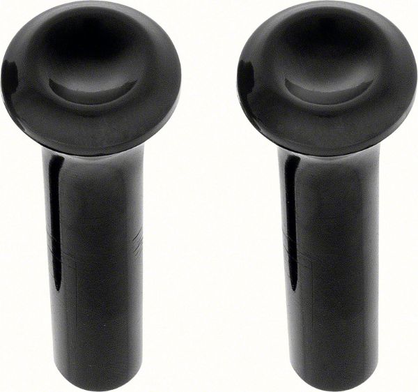 Picture of 1964-1974 Mopar A & B Body Door Lock Knobs Black Pair 