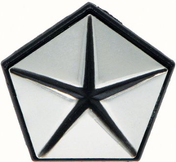 Show details for 1967-1972 Mopar Pentastar Fender Emblem Silver  Picture of 1967-1972 Mopar Pentastar Fender Emblem Silver
