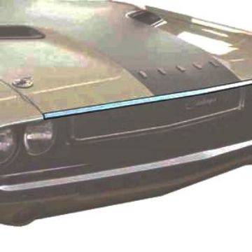 Show details for 1971 Dodge Challenger Hood Lip Trim Molding With Extending Lip  Picture of 1971 Dodge Challenger Hood Lip Trim Molding With Extending Lip