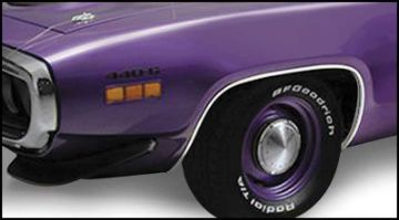 Show details for 1971-1972 Plymouth B-Body Wheel Opening Trim Molding Set  Picture of 1971-1972 Plymouth B-Body Wheel Opening Trim Molding Set