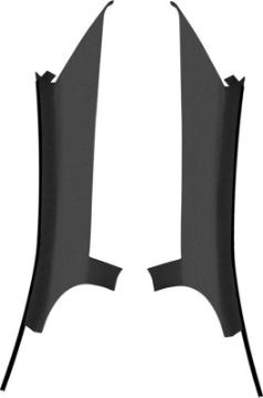 Show details for 1975-79 Nova/X-Body Interior Quarter Window Rear Pillar Moldings - Pair  Picture of 1975-79 Nova/X-Body Interior Quarter Window Rear Pillar Moldings - Pair