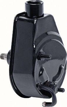 Show details for 1970-74 GM Cars / Trucks New Power Steering Pump with Reservoir and Black Powdercoat Finish  Picture of 1970-74 GM Cars / Trucks New Power Steering Pump with Reservoir and Black Powdercoat Finish