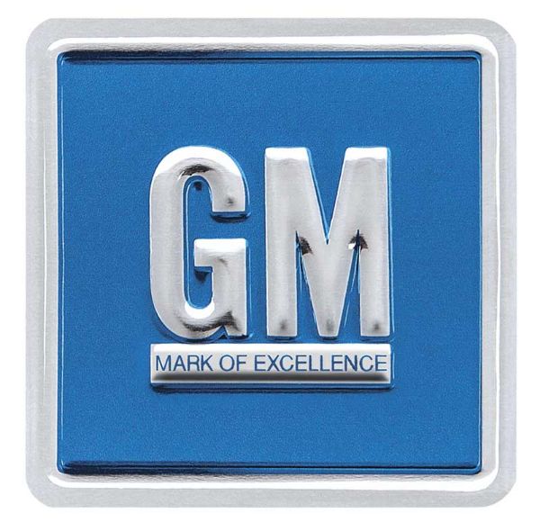 Picture of 1967-70 Embossed Blue "GM Mark Of Excellence" Emblem Door Decal 