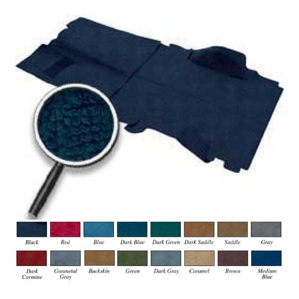 Picture of 1973-77 Blazer / Jimmy 4 Wheel Drive Black Complete Molded Cut Pile Carpet Set 