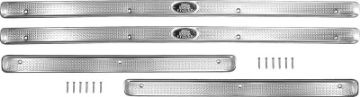 Show details for 1955-57 Chevrolet 4 Sedan & Wagon Door Sill Plates  Picture of 1955-57 Chevrolet 4 Sedan & Wagon Door Sill Plates