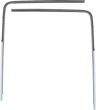 Show details for 1955-57 Chevy Two Door Sedan Upper Glass Channels  Picture of 1955-57 Chevy Two Door Sedan Upper Glass Channels