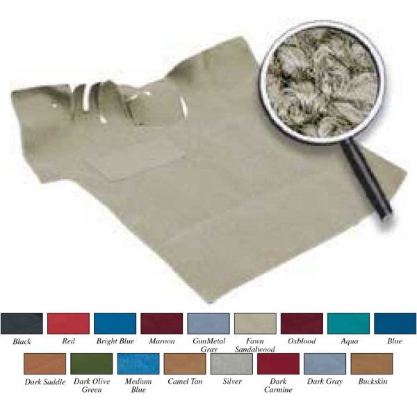 Picture of 1960-66 Chevy/GMC Pickup 2 Wheel Drive / Low Hump / Column Shift Sandalwood Molded Loop Carpet Set 