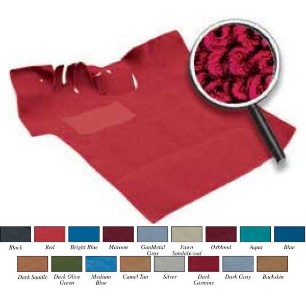 Picture of 1967-72 GM Standard Cab Pickup 2 WD / Low Hump / Column Shift RedMolded Loop Carpet Set 