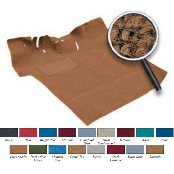 Picture of 1967-72 GM Standard Cab Pickup 2 WD / Low Hump / Column Shift Dark SaddleMolded Loop Carpet Set 