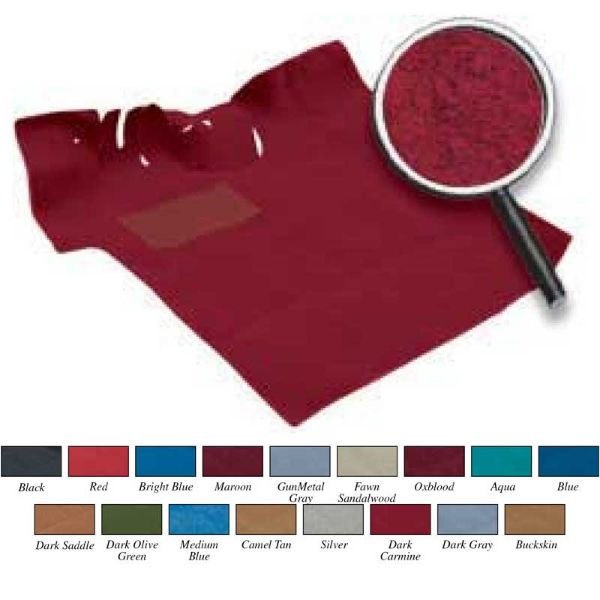 Picture of 1975-80 Chevy/GMC Standard Cab Pickup 2 WD/Column Shift Dark Red /Carmine Molded Cut Pile Carpet Set 