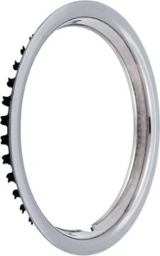 Show details for 14" Stainless Steel 1-1/2" Deep Round Lip Rally Wheel Trim Ring  Picture of 14" Stainless Steel 1-1/2" Deep Round Lip Rally Wheel Trim Ring