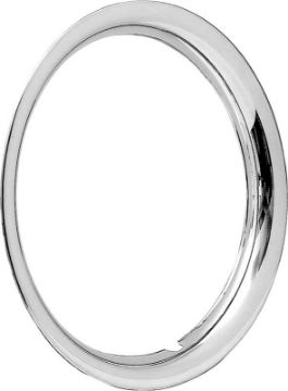 Show details for 15" Stainless Steel 1-1/2" Deep Round Lip Rally Wheel Trim Ring For OE Wheels Only  Picture of 15" Stainless Steel 1-1/2" Deep Round Lip Rally Wheel Trim Ring For OE Wheels Only