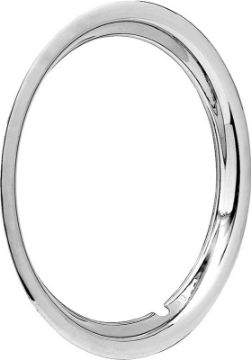 Show details for 16" Stainless Steel 1-1/2" Deep Round Lip Rally Wheel Trim Ring For Reproduction Wheels Only  Picture of 16" Stainless Steel 1-1/2" Deep Round Lip Rally Wheel Trim Ring For Reproduction Wheels Only