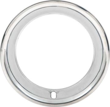 Show details for 15" Stainless Steel 2-1/4" Deep Rally Wheel Trim Ring For Reproduction Wheels Only  Picture of 15" Stainless Steel 2-1/4" Deep Rally Wheel Trim Ring For Reproduction Wheels Only