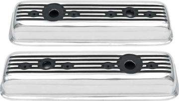 Show details for 1986-92 Chevrolet Small Block Polished Aluminum Center Bolt Valve Covers  Picture of 1986-92 Chevrolet Small Block Polished Aluminum Center Bolt Valve Covers