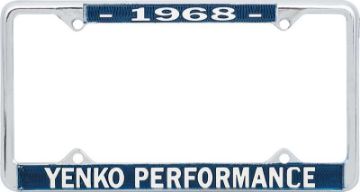Show details for 1968 Yenko Performance License Frame  Picture of 1968 Yenko Performance License Frame