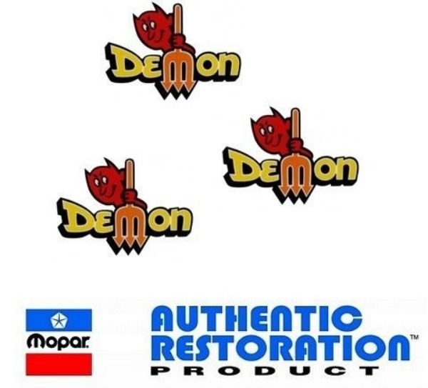Picture of 1970 1971 1972 Dodge Demon 3 pc Fender & Deck Lid Decal Kit