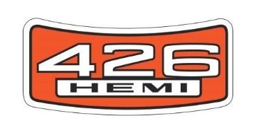 Show details for 1966 1967 Dodge Plymouth 426 HEMI Air Cleaner Decal Picture of 1966 1967 Dodge Plymouth 426 HEMI Air Cleaner Decal