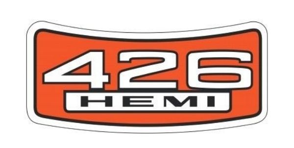 Picture of 1966 1967 Dodge Plymouth 426 HEMI Air Cleaner Decal